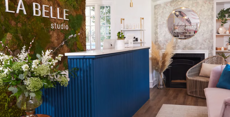A studio with comfy chairs and decor