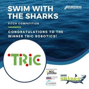 Swim with the Sharks flier with TRIC Robotics logo