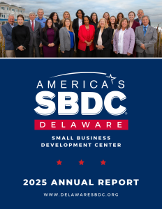 Front page of the Delaware Small Business Development Center 2025 annual report